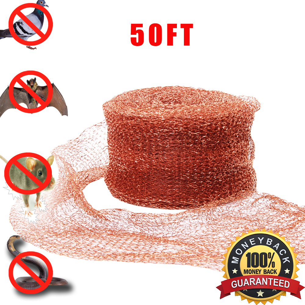 >Amazon Best Seller Haierc 5" X50FT Copper Mesh Mouse Rat Rodent Control Snail Control Snake Control Bat Control Insect Control DIY Pure Coper Fill Fabric 100% Copper